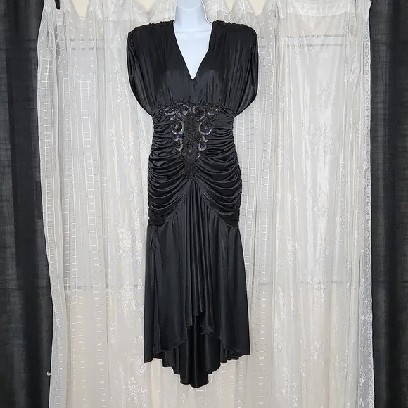 disco formal dress Party Wear Platinoir Disco Golden Dress for Women at House of Fett main image 1